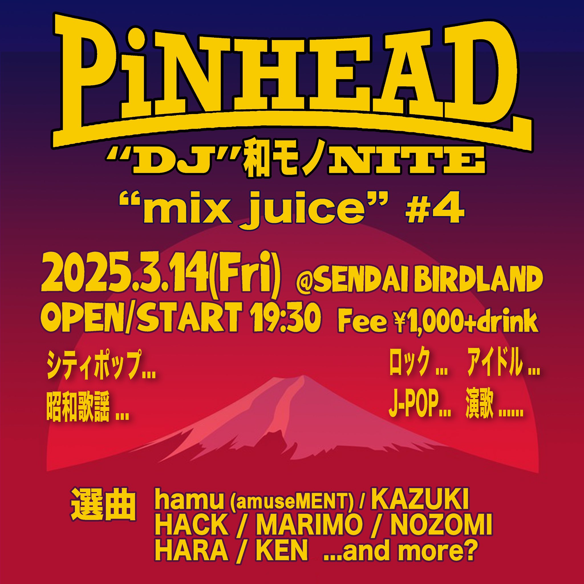 PiNHEAD DJ NITE